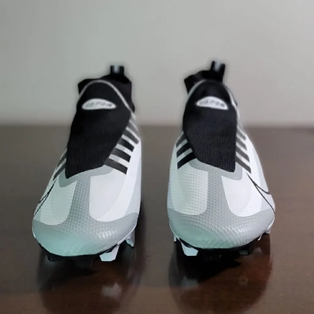 Nike Vapor Edge Pro 360 White Pure Platinum Black Football Shoes Cleats 11.5 New